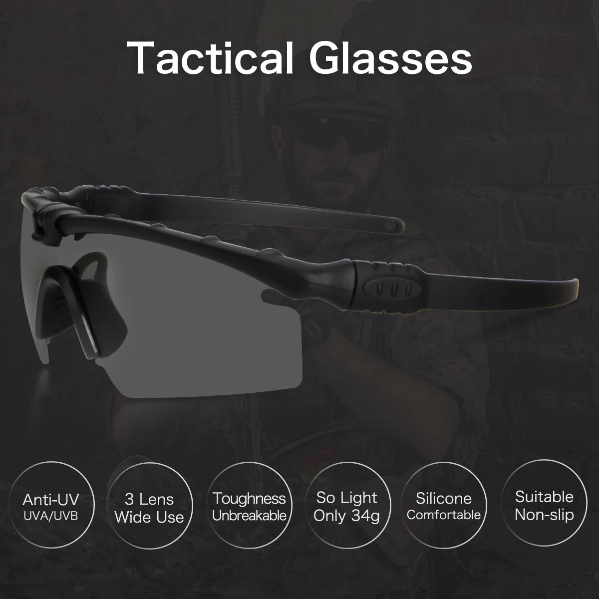 Günstig Queshark Armee BALLISTISCHEN 3,0 Schutz Military Gläser Paintball Schießen Brille Taktische Polarisierte Sonnenbrille Myopie Rahmen