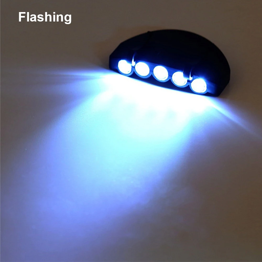 Наружный светодиодный налобный фонарь 5 светодиодный ультра яркая крышка Зажимная Лампа вспышка/Устойчивый в ночное время удобный фонарь для рыбалки