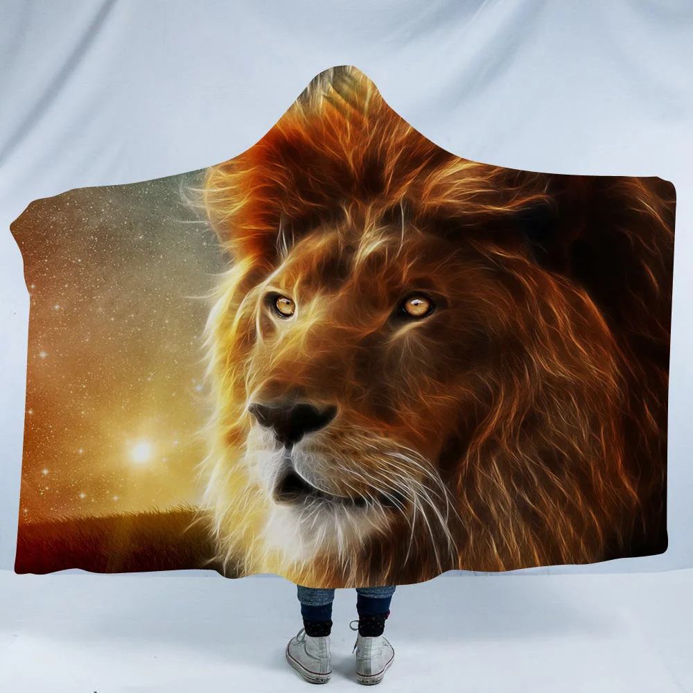 Hooded Blanket Cloak Magic Siesta Wear Lion Beast Fund 3D Printed