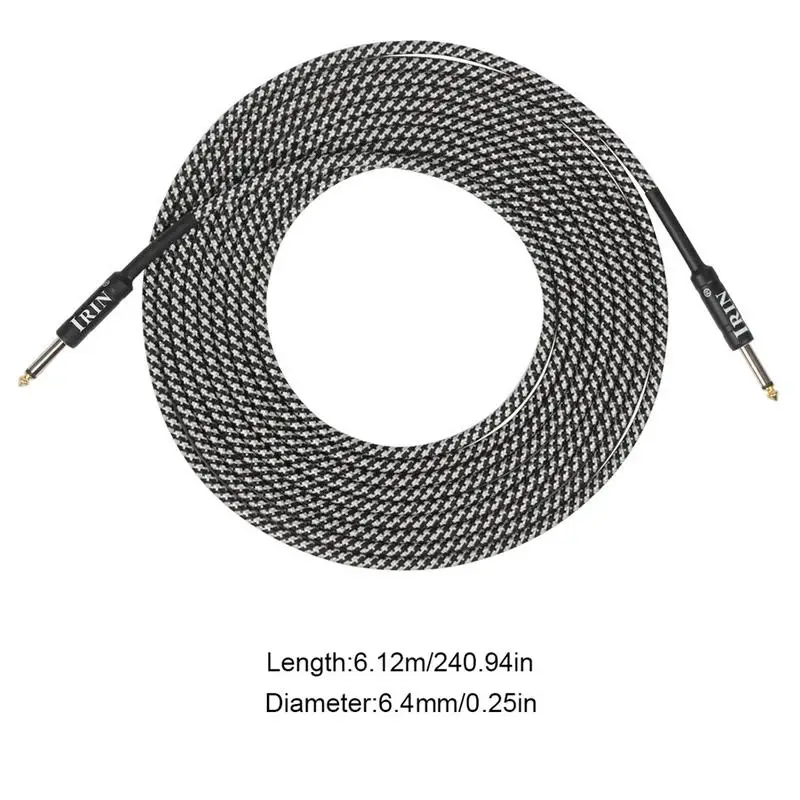 6M 20FT Electric Guitar Bass Cable Audio Cables Speakers Electric Amp