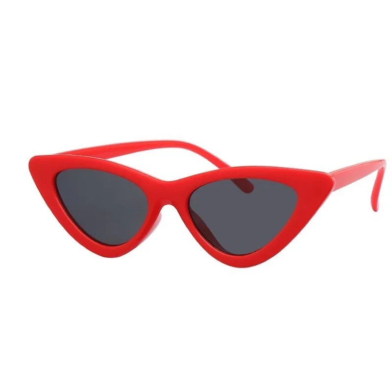 Женские очки от солнца Red Cat Eye брендовые дизайнерские солнцезащитные маленькие