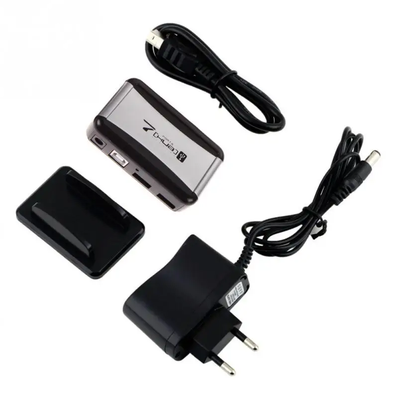 

High Transfer Rate AC Power US/EU Plug Adapter Converter USB 2.0 Durable 7 Port High Speed For PC Laptop Hub