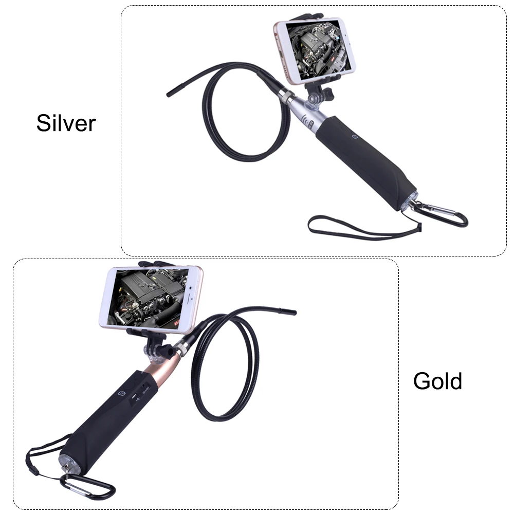 

Wireless Endoscope with Phone Holder LED 8mm Len HD WiFi Inspection Camera IP67 Waterproof Borescope Endoscope For Android iOS