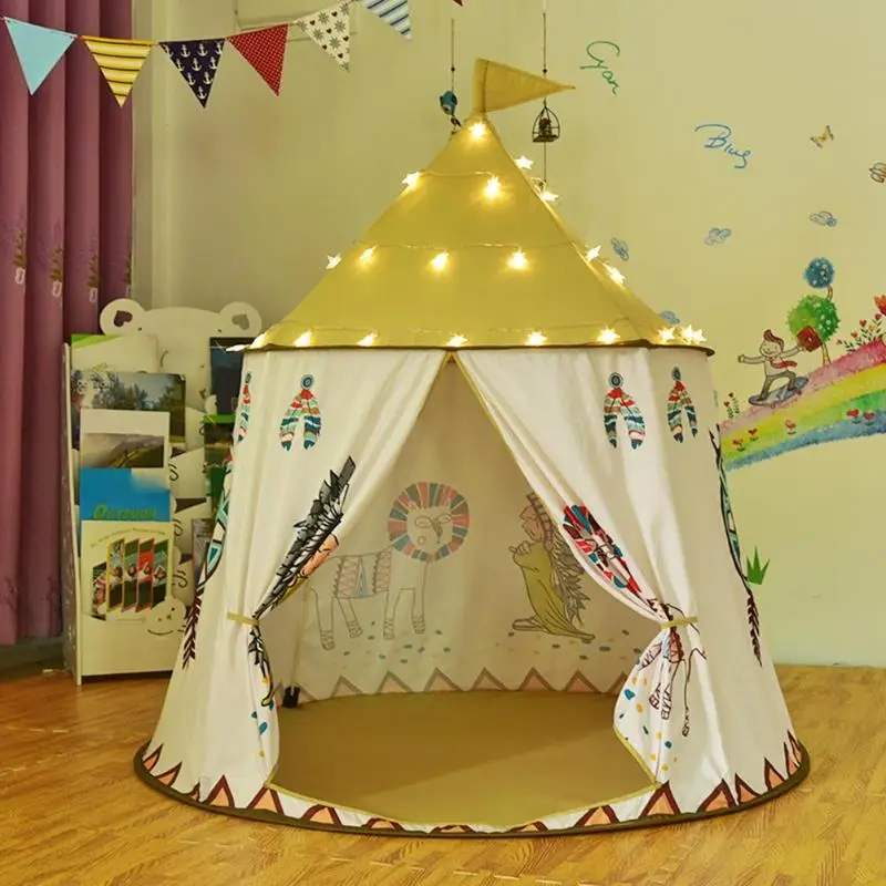 

Kid Tent House Cartoon Chicken Kids Hang Flag Tent Baby Play House Princess Castle Present Hang Flag Children Tent Play