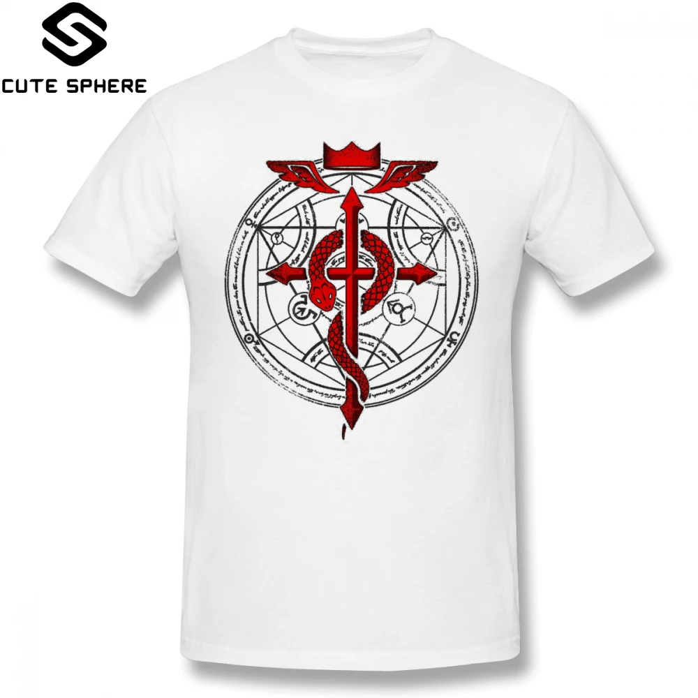 

Fullmetal Alchemist T Shirt Fullmetal Alchemist Flamel T-Shirt 100 Cotton Oversized Tee Shirt Male Print Short Sleeve Tshirt