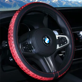 

women girl Cute Auto Car Steering Cover Color Matching 15 inch size Weave Vehicle Cover for Wheel Car Styling anti slip