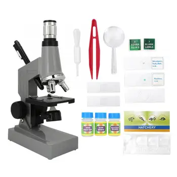 

Kids Child Microscope Kit Lab LED 100X-1200X Home School Educational Toy Gift Biological Microscope