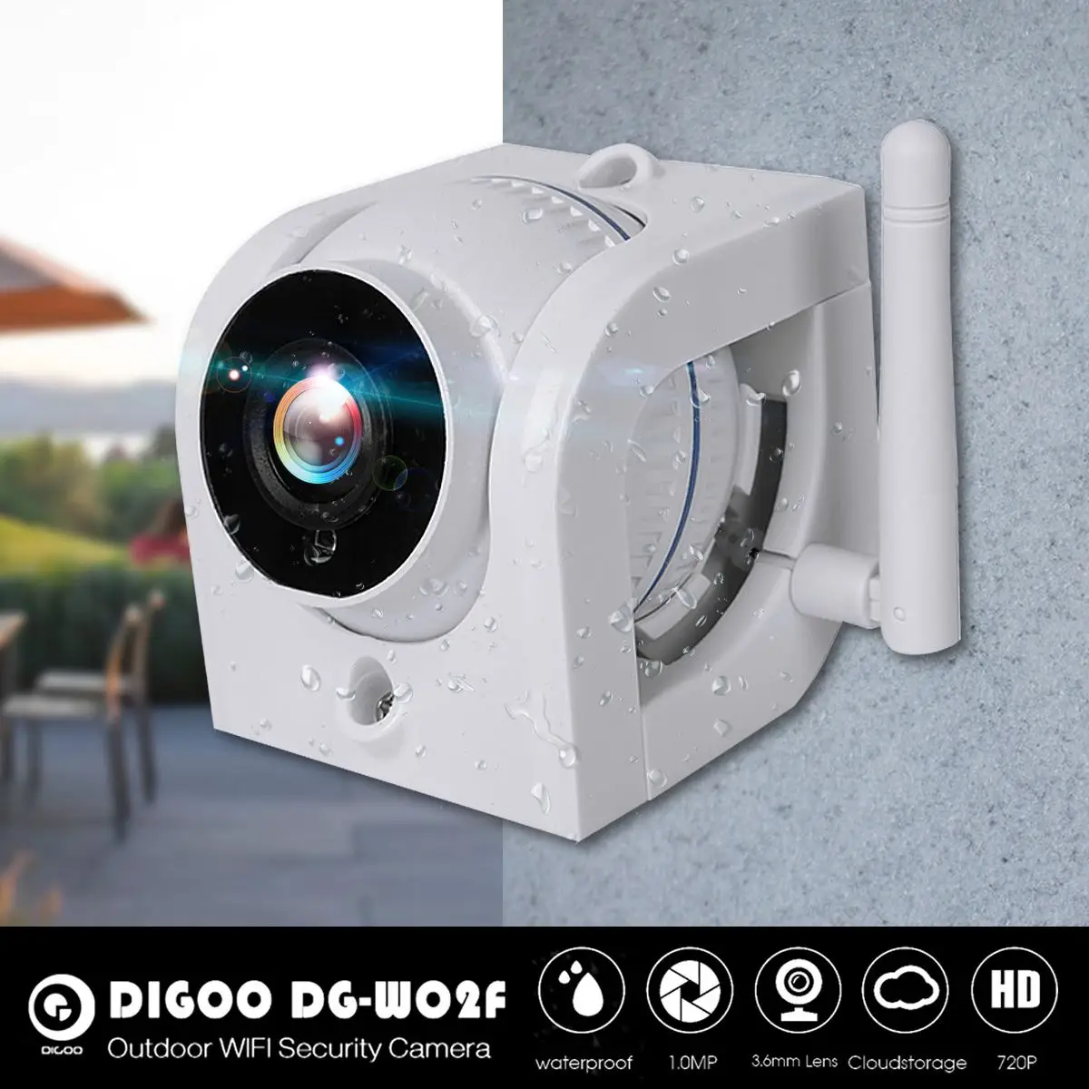 

3.6mm 720P Waterproof Outdoor IP Camera For Home Security Cloud Storage Wifi Video Surveillance Camera Night Vision Alarm Onvif
