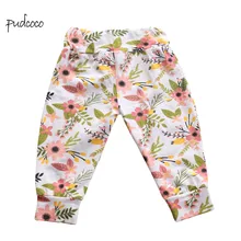 Pudcoco/Новые брендовые штаны-шаровары с рисунком оленя для новорожденных девочек