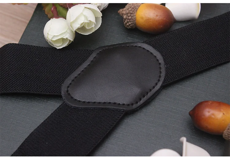Man's Suspenders Real Leather 6 Button Brace Strap Fashion Elastic Adjustable Tuxedo Y-back suspens