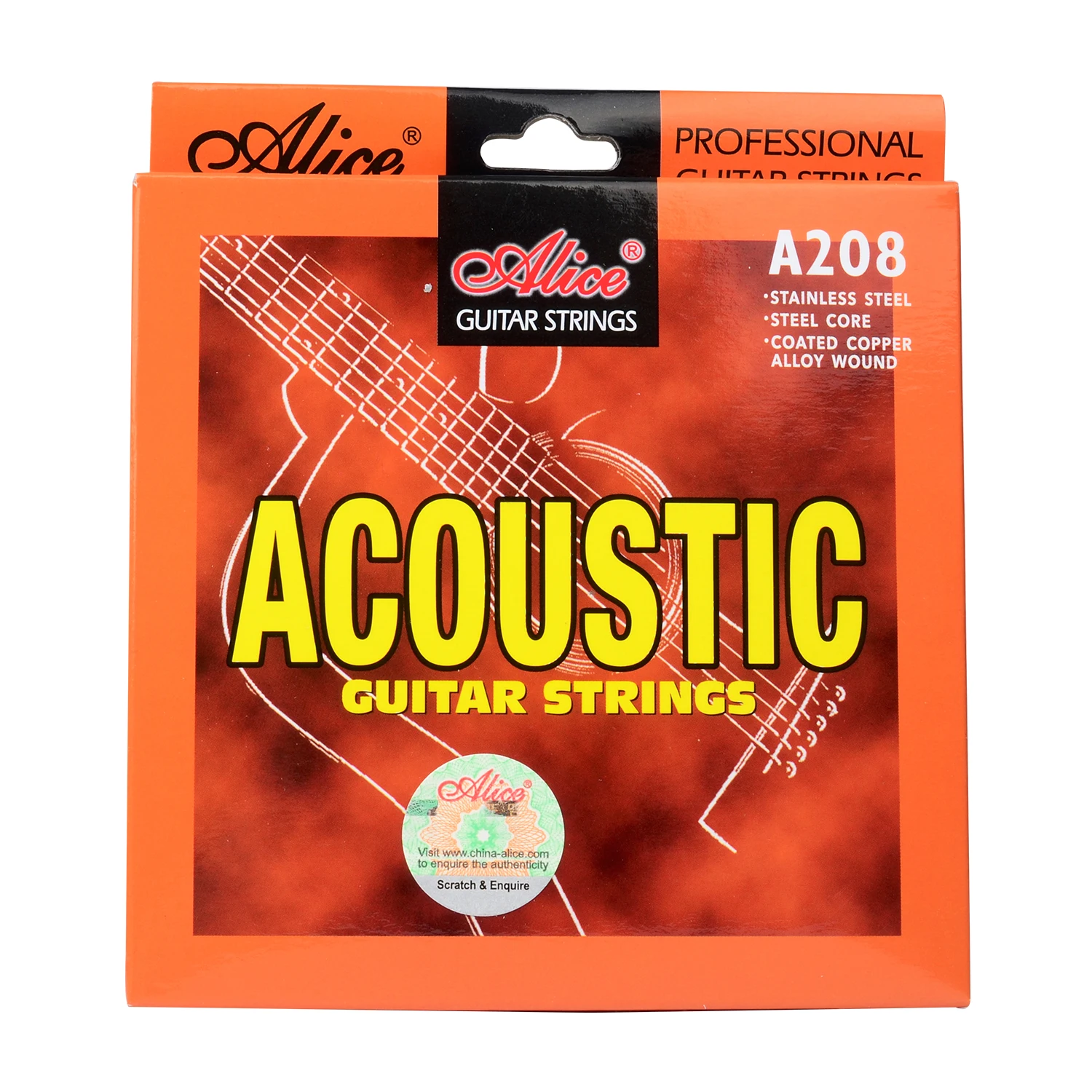 

Alice Acoustic Guitar Strings Musical Parts 6-String Guitar Parts and Accessories Alloy Wound A208L/A208SL