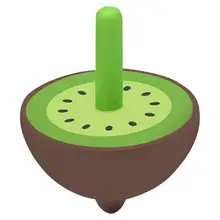 Детские Красочные фрукт киви форма спиннинг ручной росписью гироскопа повернуть игры игрушечные лошадки деревянный Винтаж Craft Гиро