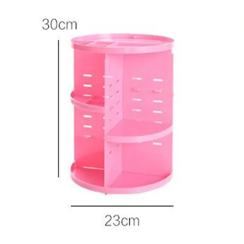 Mrosaa 360-degree Rotating Makeup Organizer Box Brush Holder Jewelry Organizer Case Jewelry Makeup Cosmetic Storage Box