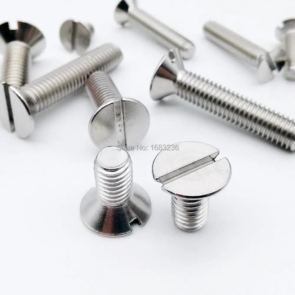 M3 x 6mm Stainless Slotted Csk Screws 10 pack