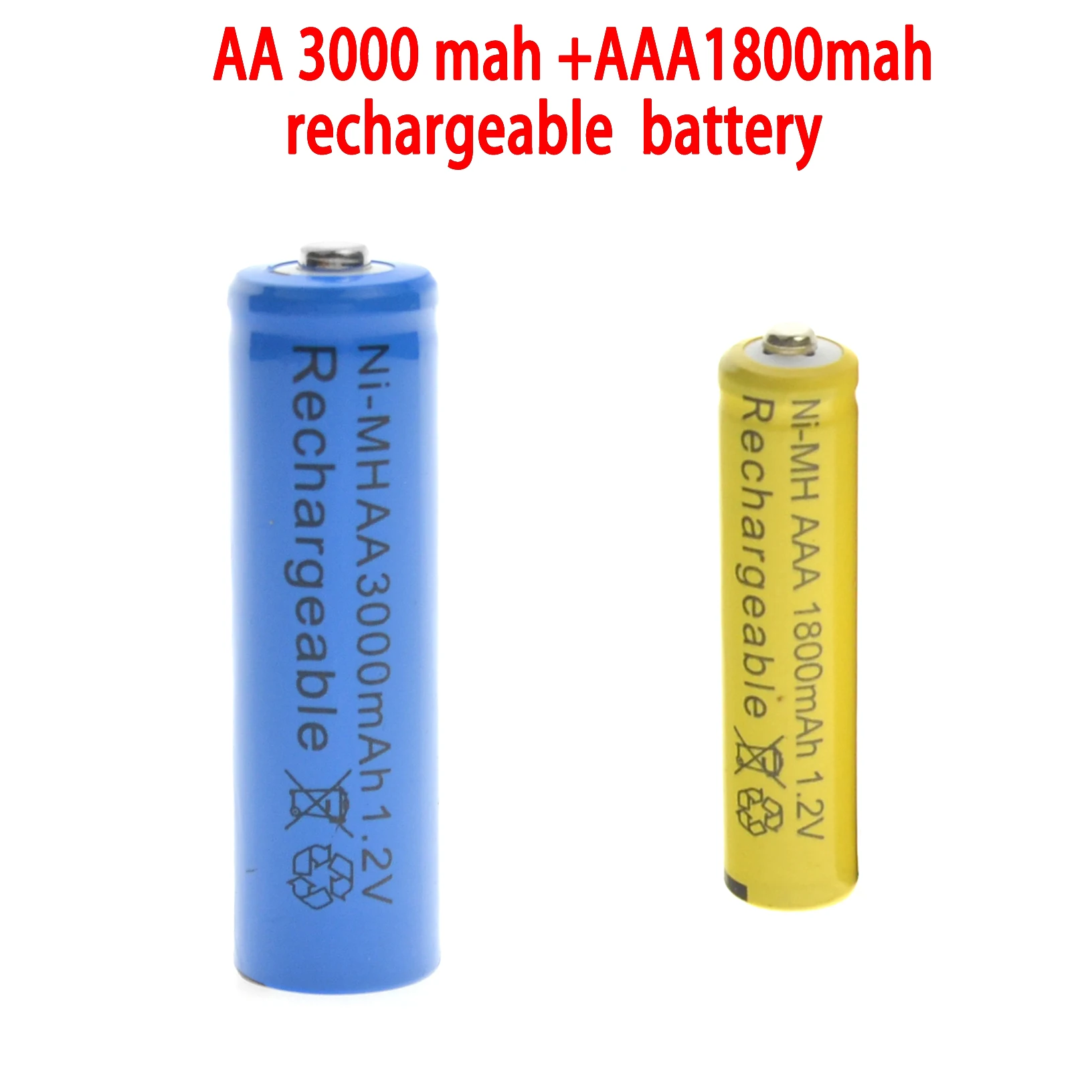 1-24 шт синий AA 3000mAh+ 1-24 шт желтый AAA 1800mAh NiMH аккумулятор RC MP3 часы