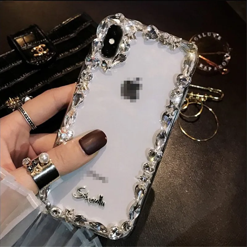 Lovebay Case For IPhone 6 6s 7 8 Plus Crystal Diamond Grain White Transparent For Iphone X XS Max XR Soft TPU Mobile Phone Shell Lovebay Case For IPhone 6 6s 7 8 Plus Crystal Diamond Grain White Transparent For Iphone X XS Max XR Soft TPU Mobile Phone Shell
