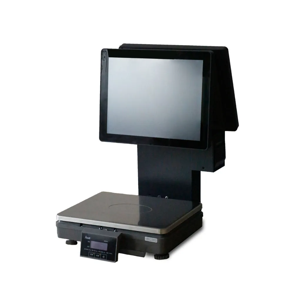New Fruit Shop 15kg Price Computing Weighing Scale with Double Touch Screen for POS Cash Register S