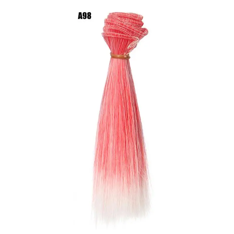 15 см кукольные аксессуары прямые синтетические волокна парик волосы для куклы парики высокая температура провода волосы шелк Уток 1 шт