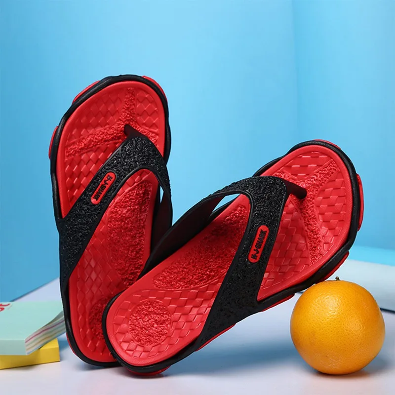 

Mens Flip Flops Summer Fashion Men's New Style Rubber Soft Shoes Home Outdoor Sports Beach Men's Slippers Massage Men Footwear