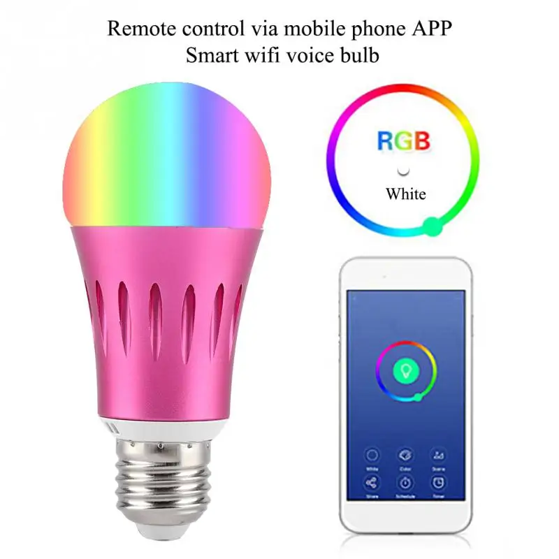 7 Вт RGBW Wi-Fi Smart Light App Лампы Пульт Дистанционного Управления СВЕТОДИОДНАЯ Лампа Поддержка