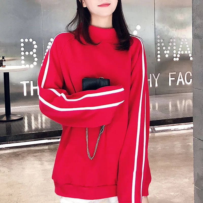 Harajuku худи с надписью Для женщин 2018 Осень корейский стиль кофты Femme длинные Фонари