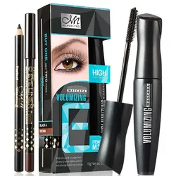 Menow, макияж комплект тушь с 2 шт. Eye Liner Pencil объема Водонепроницаемый Тушь черный + коричневый глаз Eye Pen Высокое качество #1