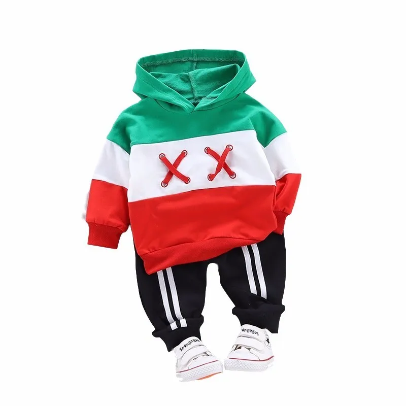  2020 New Spring Children Toddler Clothing Baby Boys Girl Clothes Suit Kid Sports Hooded Sweater Pan