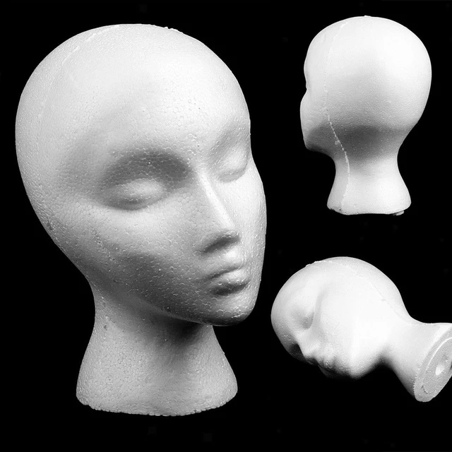 Female Foam Mannequin Head Model Hat Wig Display Stand Rack Foam Mannequin  Head