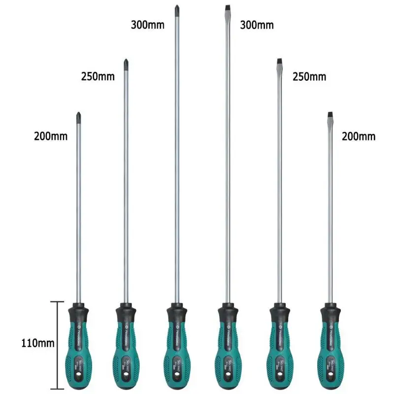 1 шт. многофункциональная Изолированная рукоятка отвертка электрика отвертка техническое обслуживание ремонт ручные инструменты 200-300 мм