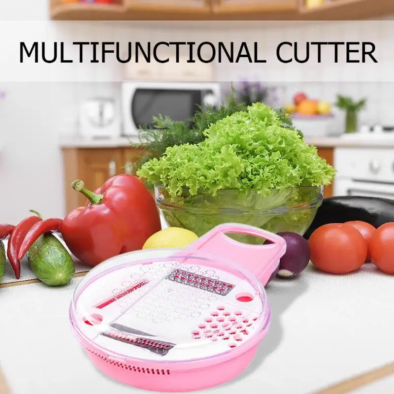 

Manual Vegetable Cutter Slicer Multi-functional Potato Peeler Carrot Grater with Hand Protector Kitchen Gadget