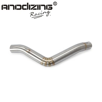 

Motorcycle Exhaust Middle Pipe Link Pipe Slip on Without Muffler For Benelli TRK 502 TRK502 2016 2017 2018