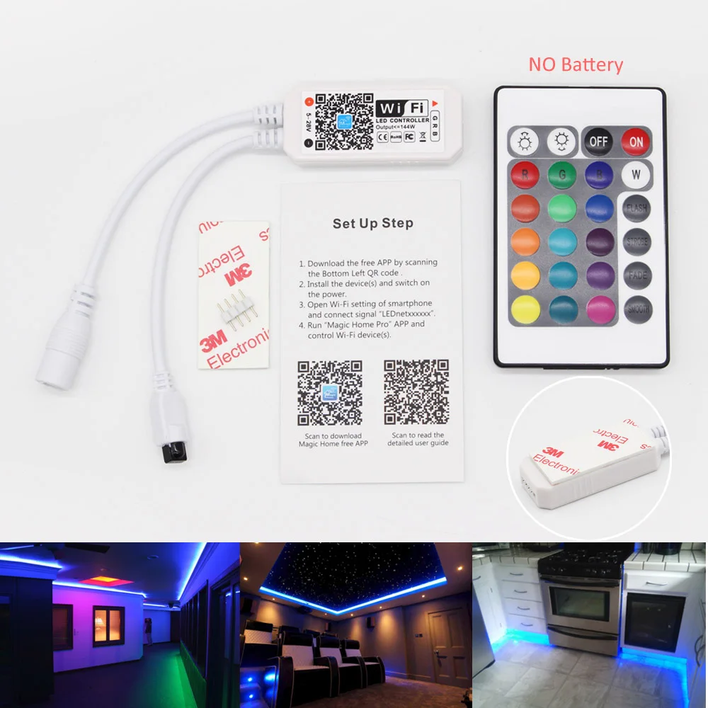 Светодиодная лента RGB 12 В Wi Fi 5 м 10 водонепроницаемая умная гибкая светильник 2835 Tira