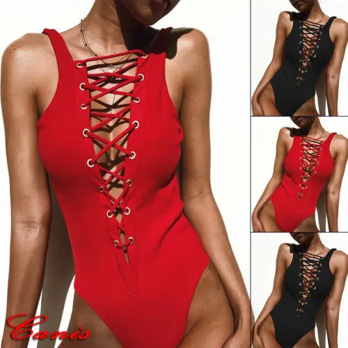 

Womens Swimsuit One Piece Monokini Bikini Swimwear Swimming Costume Bathing Suit Chest bandage swimsuit