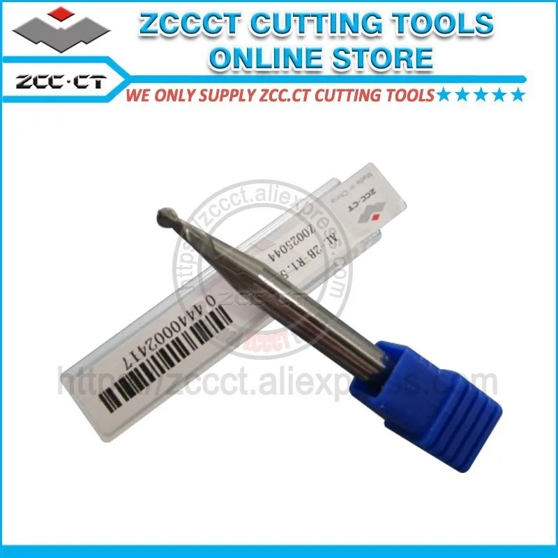 

10pcs ZCC milling cutter AL-2B-R1.5 D=3.0 solid carbide end mills ball nose cutter for aluminum cut cnc machinery tools
