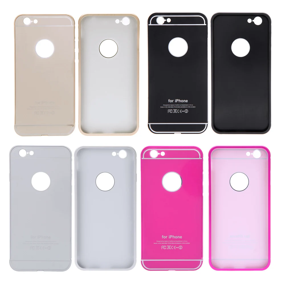 

Detachable Ultrathin Lightweight Bumper Protective Metal Frame Shell Case + PC Back Cover for iPhone 6 6S 4.7"