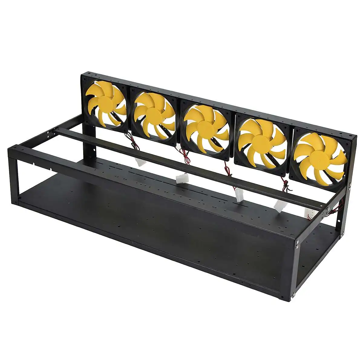 2 X Stackable 8 GPU Mining Rig Case 5 Fans Open Air Frame ETH/ZEC/Bitcoin Mining Computer Case Fram e+ stacking accessories