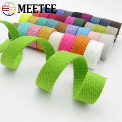 5meter Meetee Cotton Webbing 25/32/38/50mm Natural Color Canvas Ribbon for Bag Strap Belt DIY Sewing Clothes Tape Decor Craft