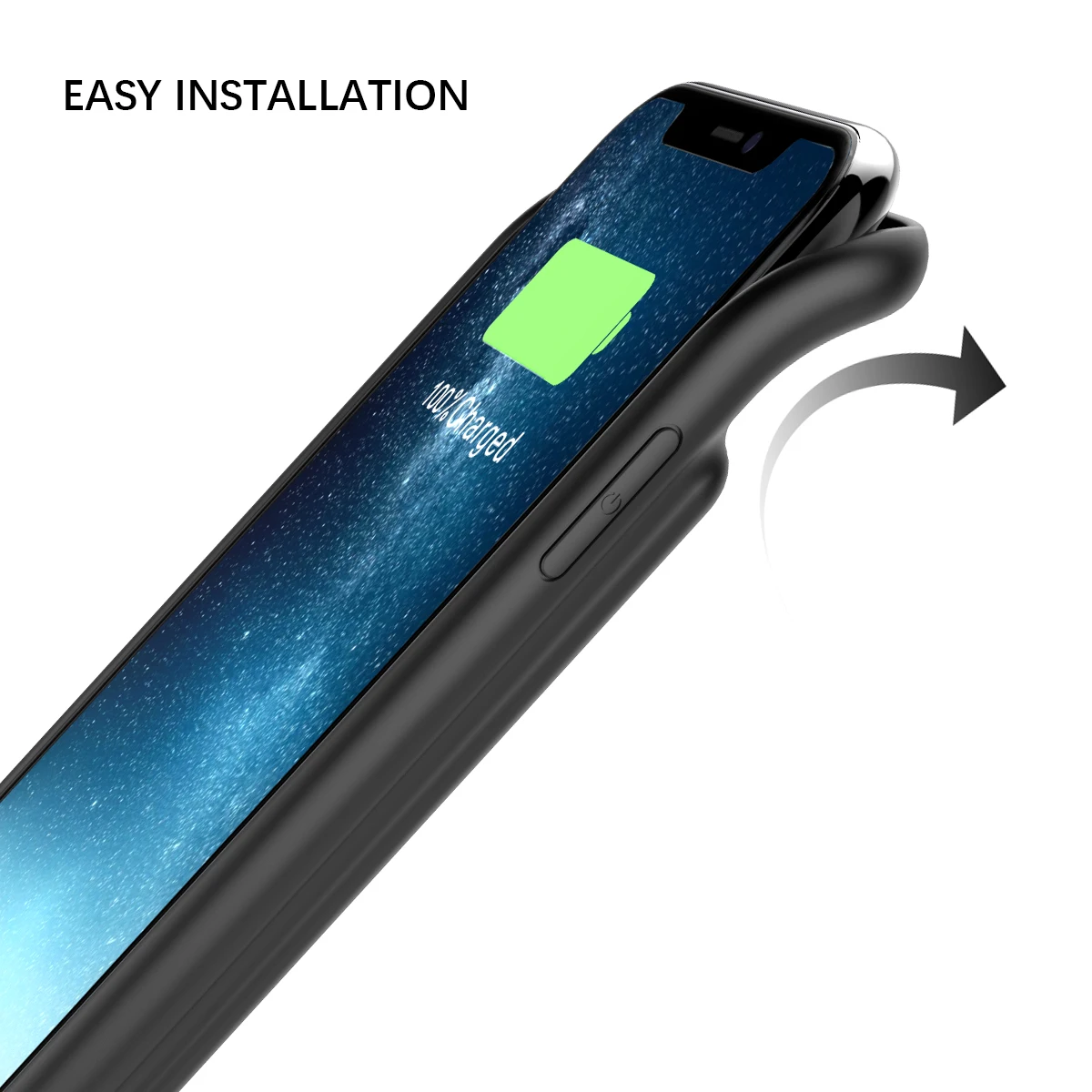 Для iPhone Xr чехол для зарядного устройства с аудио 5000 мАч перезаряжаемый внешний