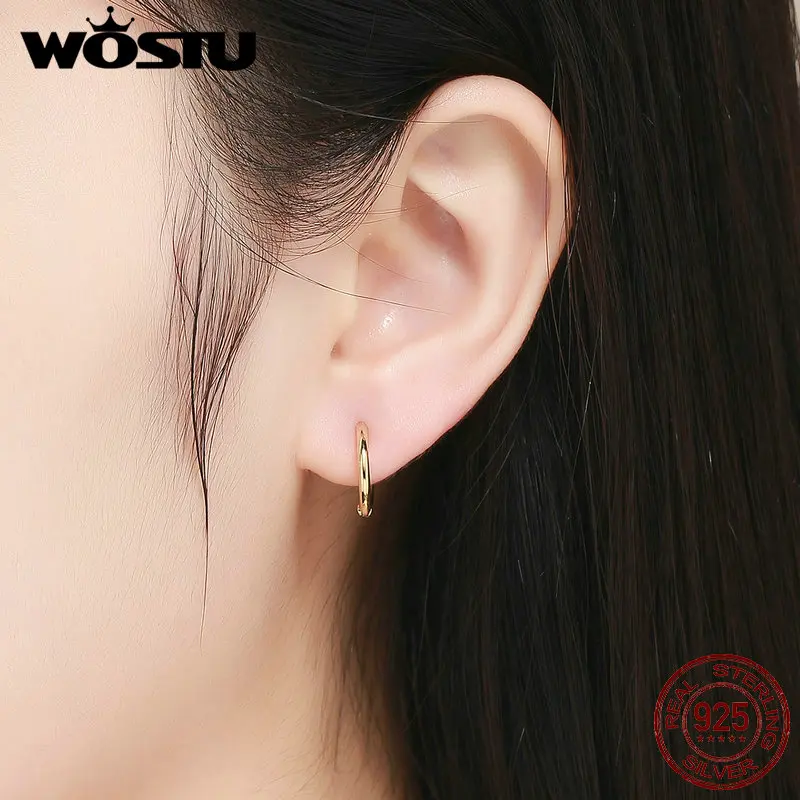 Женские серьги гвоздики WOSTU корейское ювелирное изделие из стерлингового