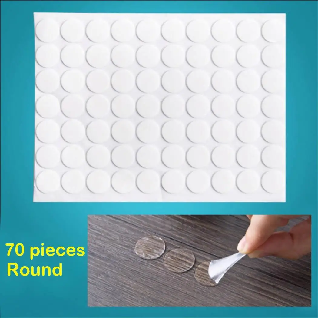 

Pack Double Sided Double Household of Pentagram Solid Durable sided Transparent Tape Adhesive Round Double sided Round