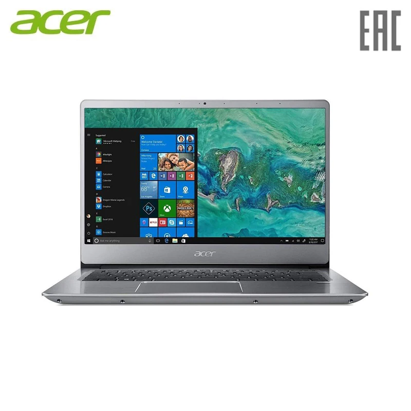 

Ноутбук Acer Swift 3 SF314-56-72YS Intel Core i7-8565U/8GB/256GB SSD/no ODD/14" FHD IPS/UMA/WiFi+BT/Win10 Home/Silver/1.45 кг (NX.H4CER.002)