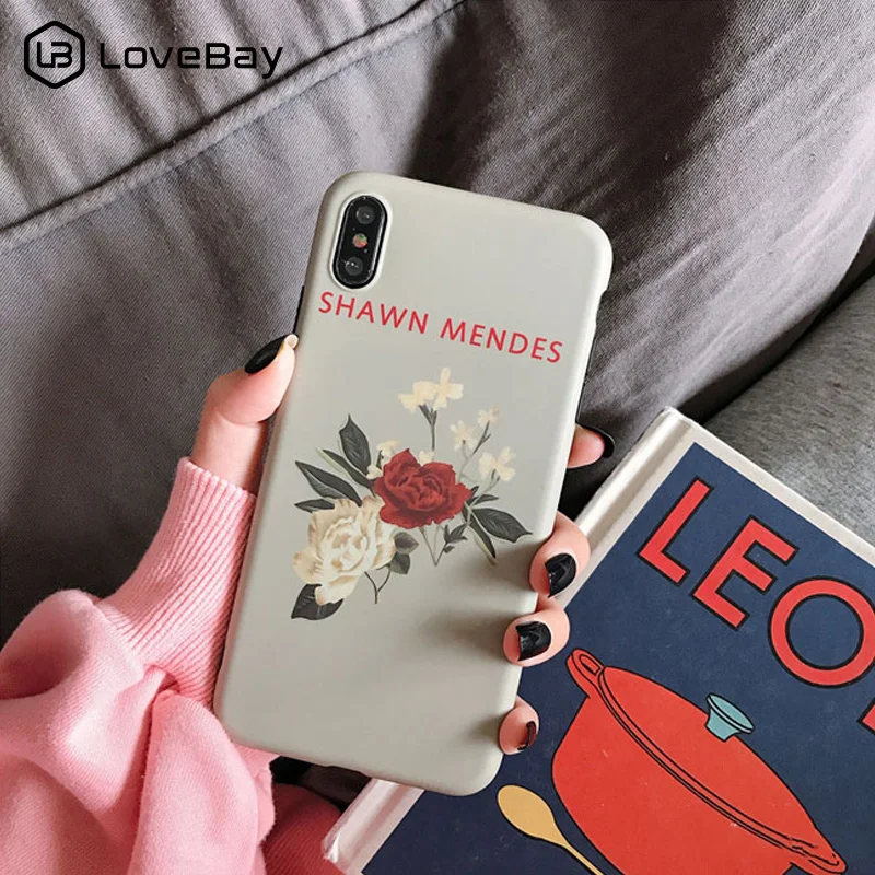 

Lovebay Simple Flower Pattern Cases For iphone XS Max 6 6S 7 8 Plus XR X Soft Silicone Shock-proof Luxury Phone Case Cover Shell