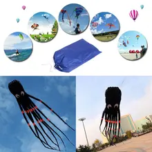 8 м 3D 26ft одна линия черный Осьминог мощность Спорт огромный мягкий кайт открытый игрушка программное обеспечение мощность спорт воздушный змей открытый легко лететь
