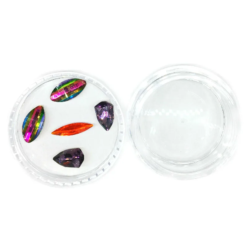 

1Box Nail Art Rhinestones Mix Purple Arched Large Crystal Dekors Red Kawaii Cristal Manicure Supplies for Nails Design 2018 diy