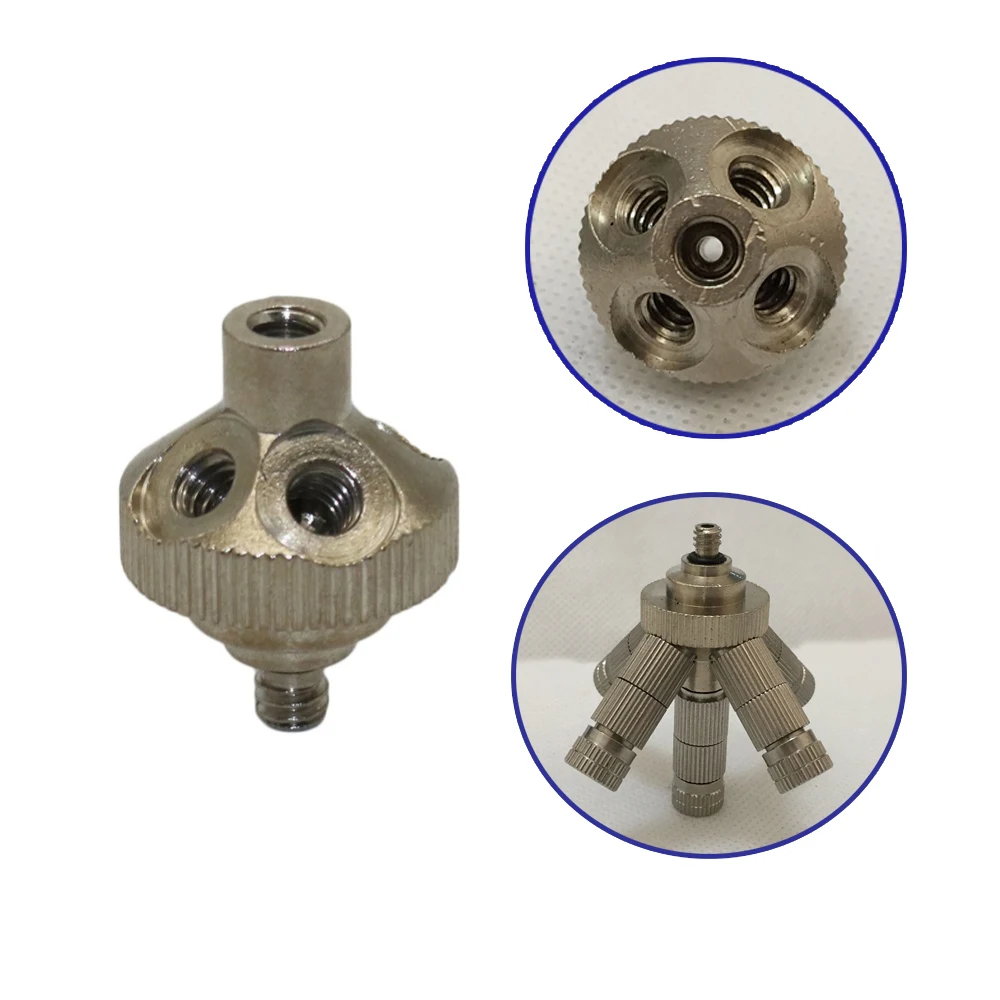 

(5pcs/lot)3/16" (10/24") thread high pressure atomizing nozzle porous connecting base,4-hole and 5-hole conversion connector