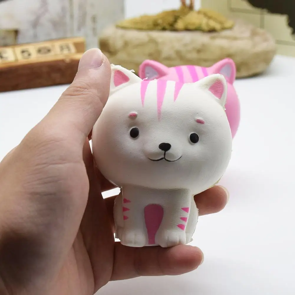 Cartoon Cat Squishy Slow Rising Phone Straps Cute Kitten Soft Squeeze Bread Charms Scented Kids Toy