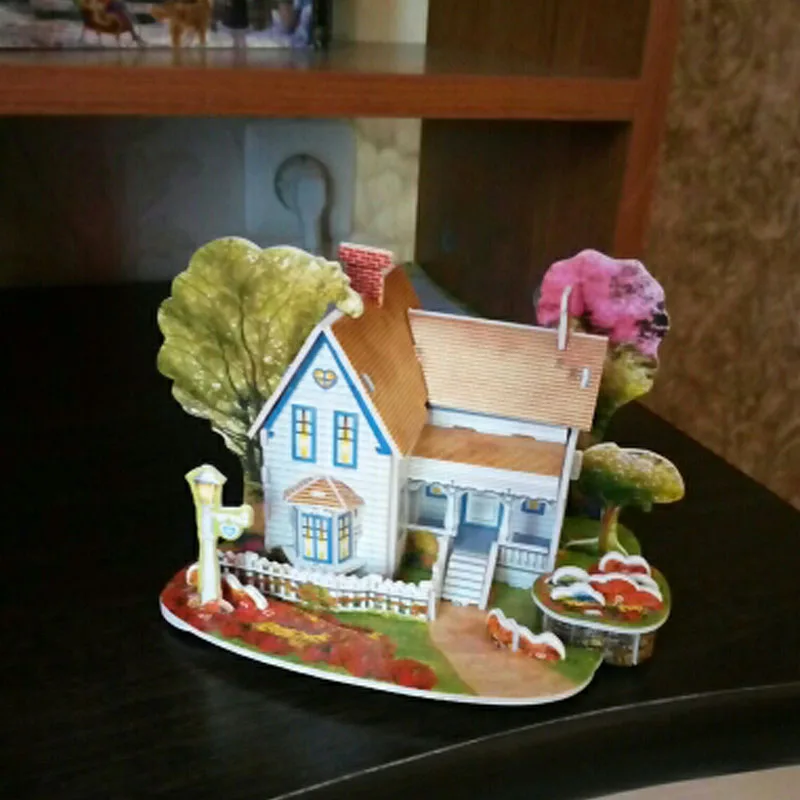 3D пазл сделай сам модель замка мультяшный дом для сборки детская игрушка игры