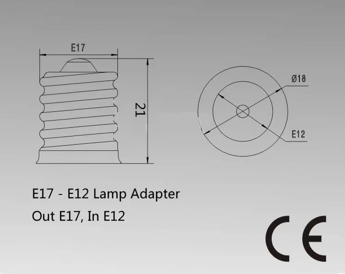 E17 к E12 гнездо адаптера светодиодное освещение лампы держатель конвертер