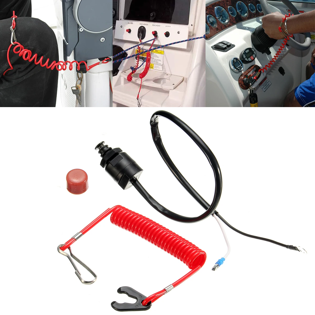 Boat Motor Kill Stop for Yamaha /Tohatsu Outboard stop Kill Switch Cut