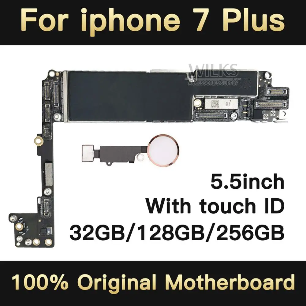 100% оригинальная разблокированная материнская плата для iphone 7 plus с Touch ID P чипами 32